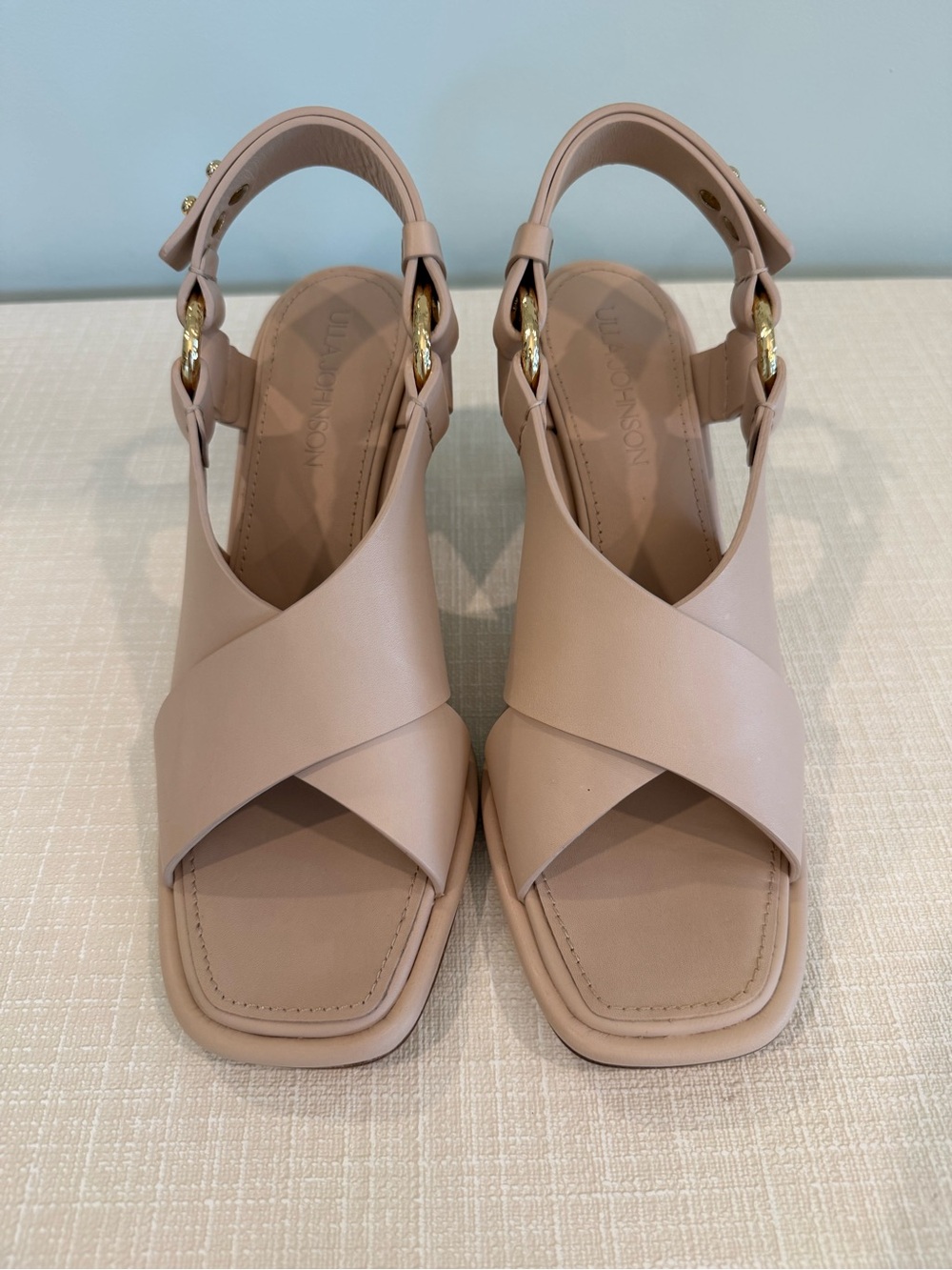 ULLA JOHNSON Chic Nude Slingback Sandals